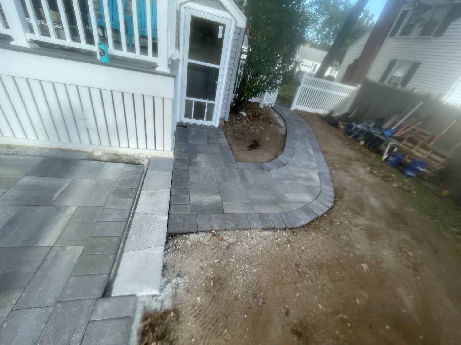 stone paver patio ma residential